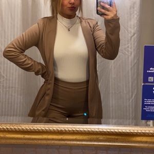 Beige/tan fashion nova blazer set